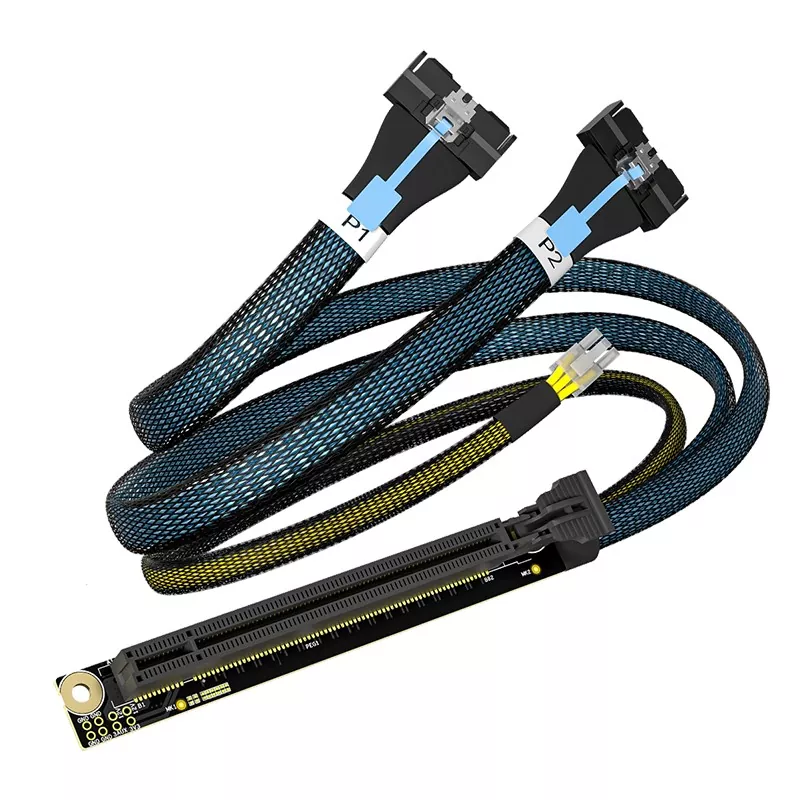 Câble PCIe X16 vers 2MCIO 8X
