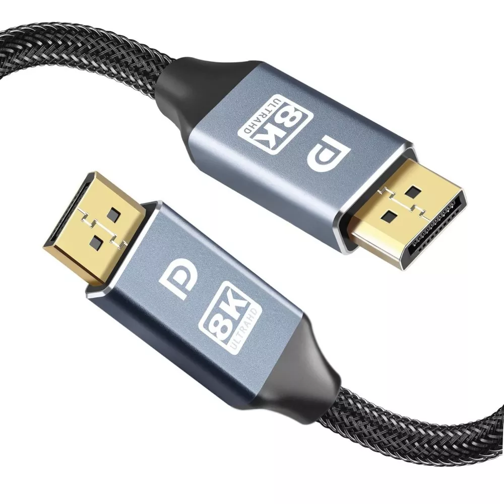 Câble DP2.1 mâle vers DP mâle, coque en alliage de zinc